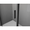 Mexen Exo-S 3S cabine de douche 3 parois coulissante 125 x 80 cm, transparent, noir - 8151-125-080-70-00-3S