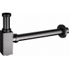 Mexen demi-siphon de lavabo carré, gris canon brossé - 79960-66