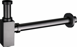 Mexen demi siphon carré pour lavabo, Graphite - 79960-66