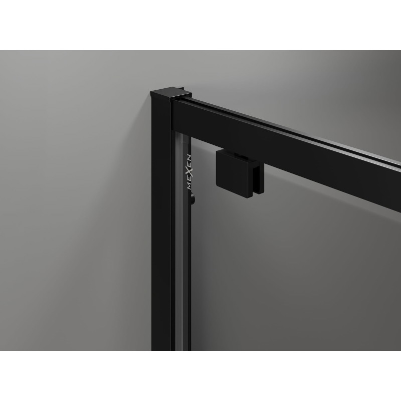 Mexen Exo-BR Duo 3S cabine de douche 3 parois pivotante 80 x 85 cm, transparent, noir - 8182-080-085-70-00-3S