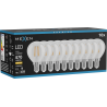 Mexen Vintis 10x Ampoule filament LED E14, G45, 4W, Chaude - 2700K, 470 lm, claire - L156-E14-0427-00x10
