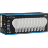 Mexen Vintis 10x Ampoule à filament LED E14, G45, 4W, Froid - 6500K, 470 lm, clair - L156-E14-0465-00x10