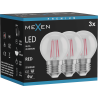 Mexen Vintis 3x ampoule filament LED E27, G45, 4W, 55 lm, rouge - L156-E27-04XX-45x03