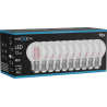 Mexen Vintis 10x Ampoule à filament LED E27, G45, 4W, 55 lm, rouge - L156-E27-04XX-45x10