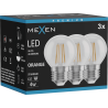 Mexen Vintis 3x Ampoule filament LED E27, G45, 4W, 55 lm, orange - L156-E27-04XX-48x03