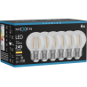 Mexen Vintis 6x Ampoule à filament LED E27, G45, 2W, Chaude - 2700K, 240 lm, transparente - L156-E27-0227-00x06