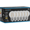 Mexen Vintis 6x Ampoule filament LED E27, G45, 2W, Chaude - 2700K, 240 lm, transparent - L156-E14-0227-00x06