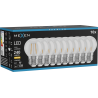 Mexen Vintis 10x Ampoule filament LED E27, G45, 2W, Chaude - 2700K, 240 lm, claire - L156-E27-0227-00x10