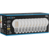 Mexen Vintis 10x Ampoule filament LED E27, G45, 4W, Chaude - 2700K, 470 lm, clair - L156-E27-0427-00x10