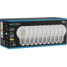 Mexen Vintis 10x Ampoule filament LED E27, G45, 6W, Chaude - 2700K, 720 lm, claire - L156-E27-0627-00x10