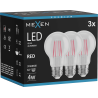 Mexen Vintis 3x Ampoule filament LED E27, A60, 4W, 55 lm, rouge - L150-E27-04XX-45x03