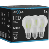 Mexen Vintis 3x ampoule filament LED E27, A60, 4W, 55 lm, vert - L150-E27-04XX-46x03