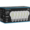 Mexen Vintis 6x Ampoule filament LED E27, A60, 4W, 55 lm, vert - L150-E27-04XX-46x06