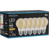 Mexen Vintis 6x Ampoule filament LED E27, A60, 4W, Chaude - 2200K, 400 lm, ambre - L150-E27-0422-50x06