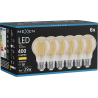 Mexen Vintis 6x Ampoule à filament LED E27, A60, 4W, Chaude - 2700K, 400 lm, ambre - L150-E27-0427-50x06