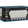 Mexen Vintis 6x Ampoule filament LED E27, A60, 6W, Neutre - 4000K, 720 lm, clair - L150-E27-0640-00x06