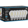 Mexen Vintis 6x Ampoule à filament LED E27, A60, 6W, Froid - 6500K, 720 lm, clair - L150-E27-0665-00x06