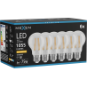 Mexen Vintis 6x Ampoule filament LED E27, A60, 8W, Lumière chaude - 2200K, 1055 lm, transparente - L150-E27-0822-00x06