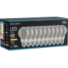 Mexen Vintis 10x Ampoule filament LED E27, A60, 8W, Chaude - 2200K, 600 lm, fumée - L150-E27-0822-70x10
