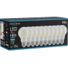 Mexen Vintis 10x Ampoule à filament LED E27, A60, 8W, Froid - 6500K, 1055 lm, clair - L150-E27-0865-00x10