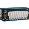 Mexen Vintis 10x Ampoule filament LED E27, A60, 10W, Chaude - 2700K, 1320 lm, transparente - L150-E27-1027-00x10