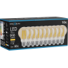 Mexen Vintis 10x Ampoule filament LED E27, A60, 10W, Chaleureux - 2700K, 910 lm, ambre - L150-E27-1027-50x10