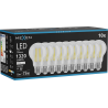Mexen Vintis 10x Ampoule à filament LED E27, A60, 10W, Neutre - 4000K, 1320 lm, clair - L150-E27-1040-00x10