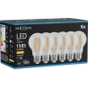 Mexen Vintis 6x Ampoule filament LED E27, A60, 12W, Chaude - 2700K, 1585 lm, claire - L150-E27-1227-00x06