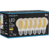 Mexen Vintis 6x Ampoule filament LED E27, A60, 12W, Chaude - 2700K, 1125 lm, ambre - L150-E27-1227-50x06