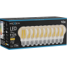 Mexen Vintis 10x Ampoule filament LED E27, A60, 12W, Chaude - 2700K, 1125 lm, ambre - L150-E27-1227-50x10