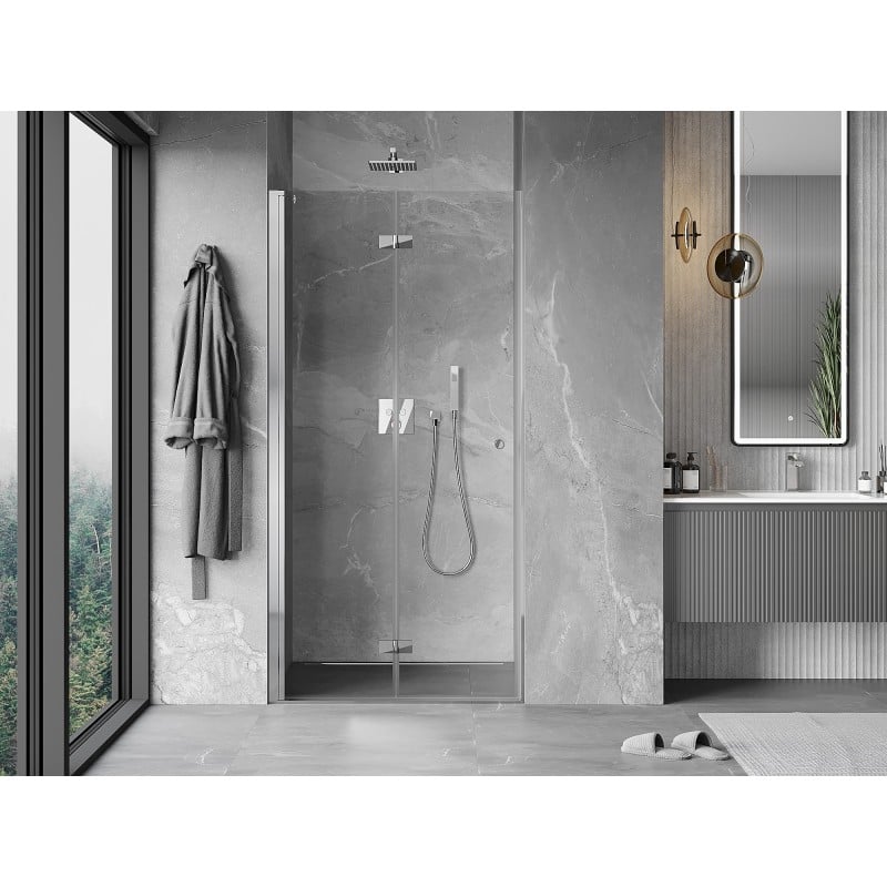 Mexen Mist-F porte de douche pliable gauche 105 cm, transparent, chrome - 8A6-105-000-01-00-L