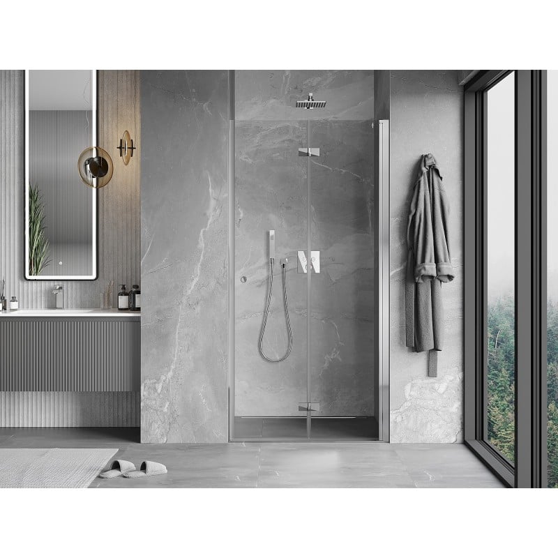 Mexen Mist-F porte de douche pliante droite 85 cm, transparent, chrome - 8A6-085-000-01-00-P