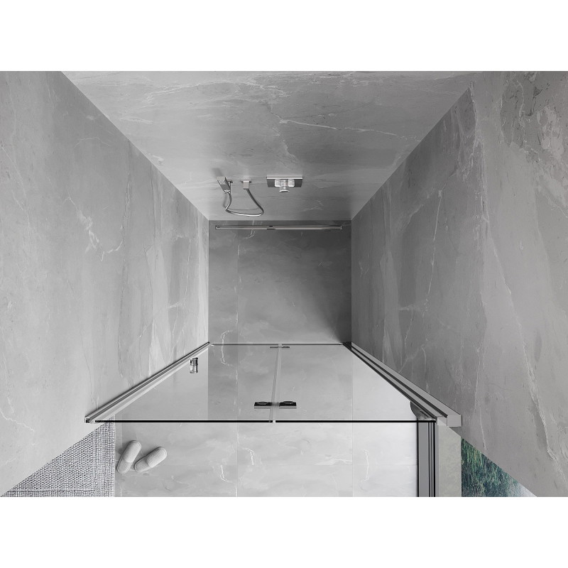 Mexen Mist-F porte de douche pliantes droite 90 cm, transparent, chrome - 8A6-090-000-01-00-P