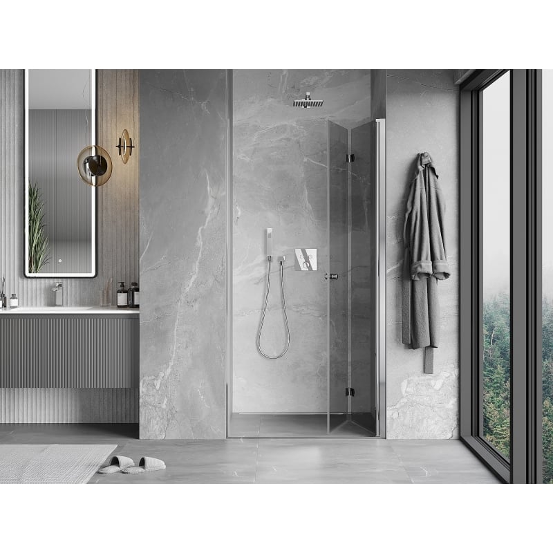 Mexen Mist-F portes de douche pliantes droite 100 cm, transparent, chrome - 8A6-100-000-01-00-P