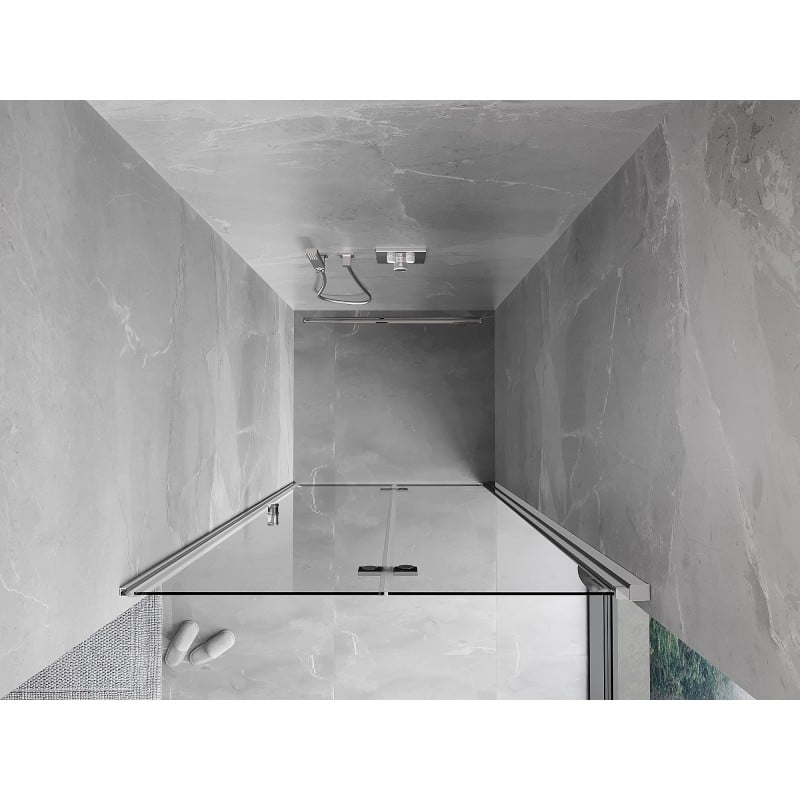 Mexen Mist-F porte de douche pliable droite 105 cm, transparent, chrome - 8A6-105-000-01-00-P