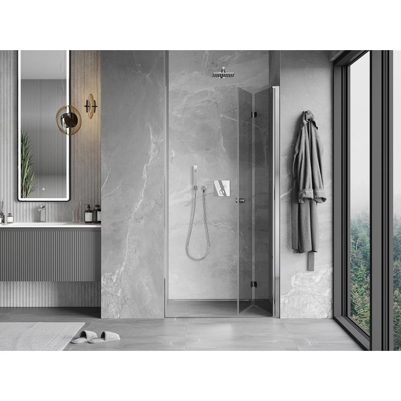 Mexen Mist-F porte de douche pliante droite 110 cm, transparent, chrome - 8A6-110-000-01-00-P