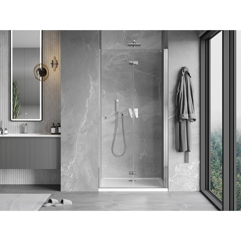 Mexen Mist-F porte de douche pliante droite 115 cm, transparent, chrome - 8A6-115-000-01-00-P