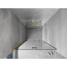Mexen Mist-F porte de douche pliante gauche 100 cm, transparent, doré - 8A6-100-000-50-00-L