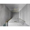 Mexen Mist-F portes de douche pliantes gauche 120 cm, transparentes, dorées - 8A6-120-000-50-00-L