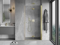 Mexen Mist-F porte de douche pliantes droites 70 cm, transparentes, dorées - 8A6-070-000-50-00-P