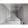 Mexen Mist-F porte de douche pliantes droites 70 cm, transparentes, dorées - 8A6-070-000-50-00-P