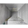 Mexen Mist-F porte de douche pliante gauche 70 cm, transparent, or brossé - 8A6-070-000-55-00-L