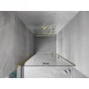 Mexen Mist-F porte de douche pliante gauche 120 cm, transparent, doré brossé - 8A6-120-000-55-00-L