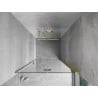 Mexen Mist-F porte de douche pliante droite 75 cm, transparent, or brossé - 8A6-075-000-55-00-P