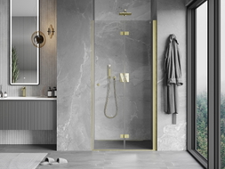Mexen Mist-F porte de douche pliante droite 95 cm, transparent, or brossé - 8A6-095-000-55-00-P