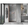 Mexen Mist-F porte de douche pliantes gauche 90 cm, transparent, cuivre brossé - 8A6-090-000-65-00-L