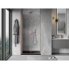 Mexen Mist-F porte de douche pliante gauche 100 cm, transparente, cuivre brossé - 8A6-100-000-65-00-L