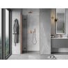 Mexen Mist-F porte de douche pliante gauche 100 cm, transparente, cuivre brossé - 8A6-100-000-65-00-L