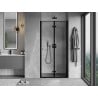 Mexen Mist-F porte de douche pliable droite 60 cm, cadre noir, noir - 8A6-060-000-70-70-P