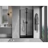 Mexen Mist-F porte de douche pliable droite 60 cm, cadre noir, noir - 8A6-060-000-70-70-P